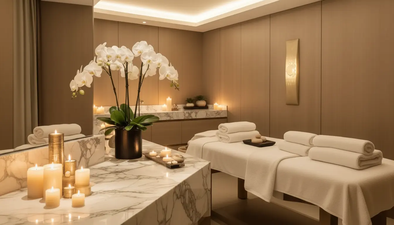 A clean treatment room prepared for a HydraFacial appointment at Care Healing Hands in Westlake, Ohio.